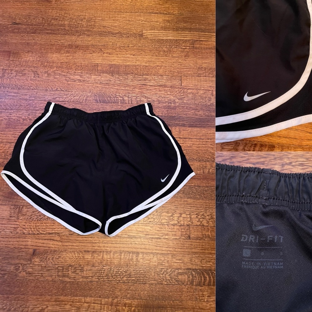 basic black nike shorts